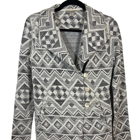 Lucky Brand Tribal Pattern Button Front Blazer Jacket Size M - Picture 4 of 13